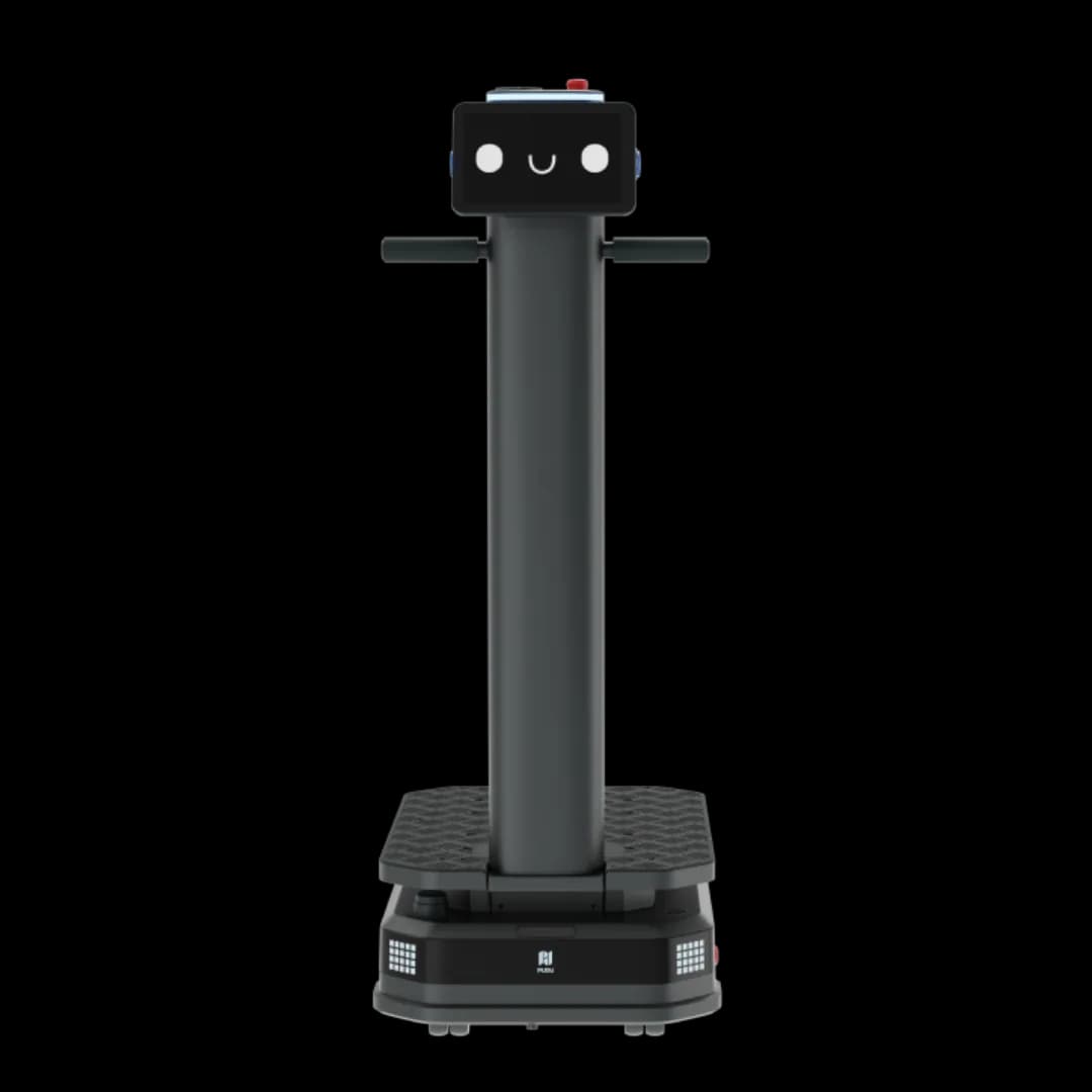 Průmyslový AMR robot PUDU T150 s přepravovaným nákladem